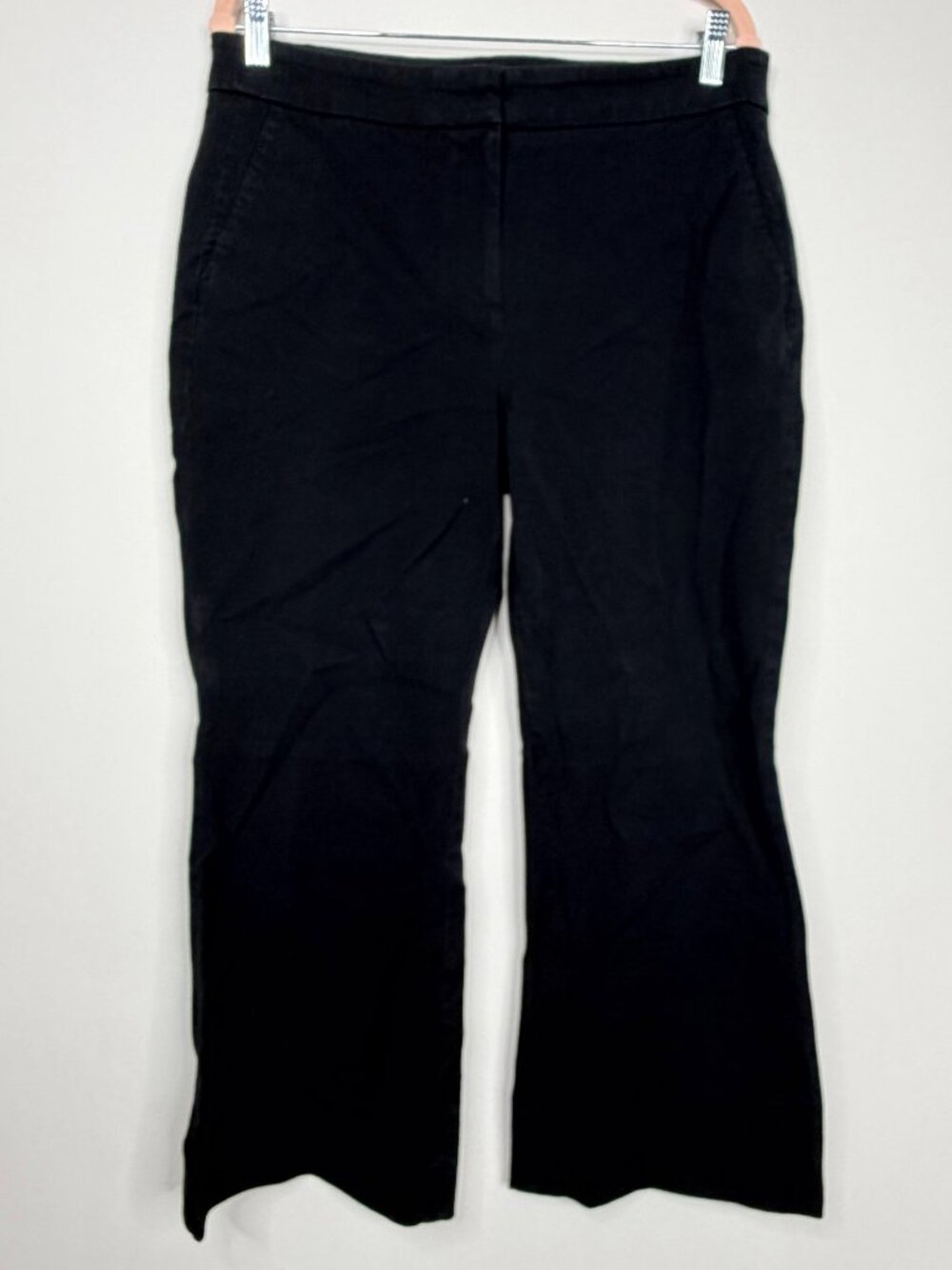 2/$30 J. Crew Hayden Kickout Crop Pant in Bi-Stretch Cotton Black 12 #A3040 - Picture 3 of 9